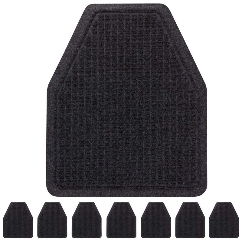 Sidelinx Urinal Mats (8 Pack) - Bathroom Urinal Mat for Floor - Dark Gray Commercial Splash Mats for Men's Restroom - Image 1